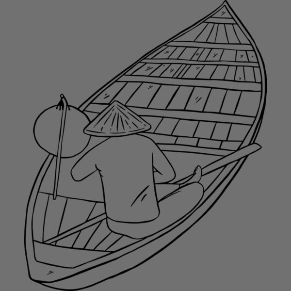 Traditional Boat with Rower Thumbnail